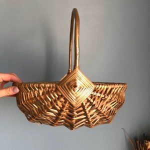 Gold flower girl basket